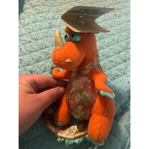 Vintage Imperial Dorky Dinos Flossie Florals Plush Toy 90s Rare NWT